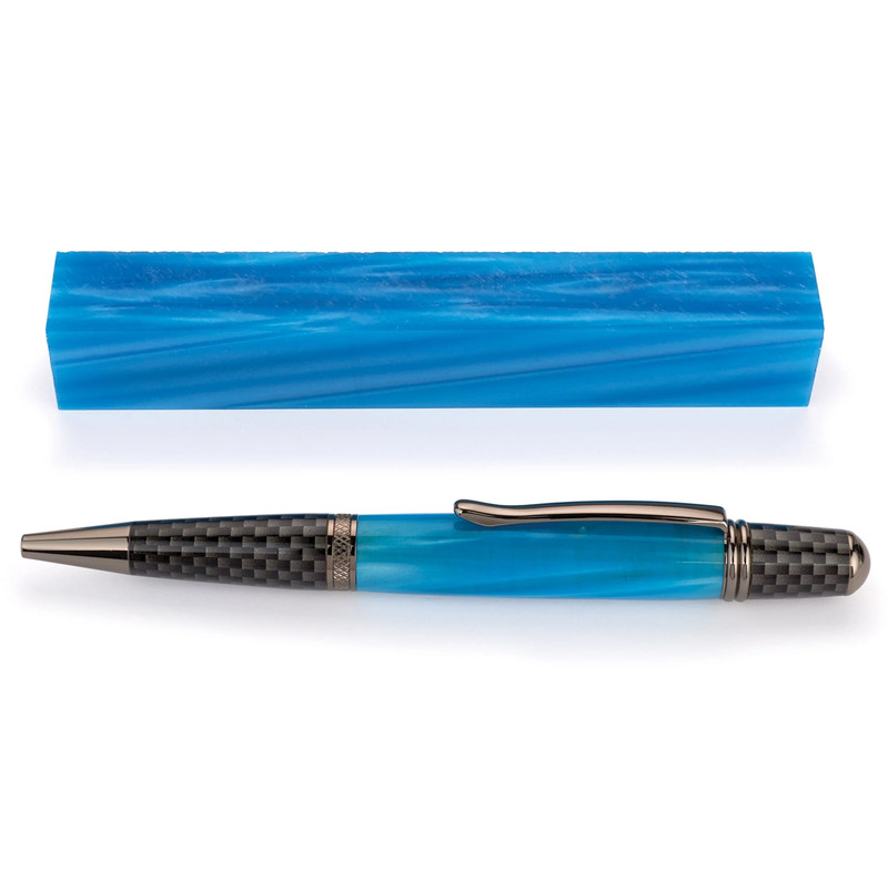Acrylic Pen Blank - 3/4" x 3/4" x 5" - Color:Moonlit Ocean